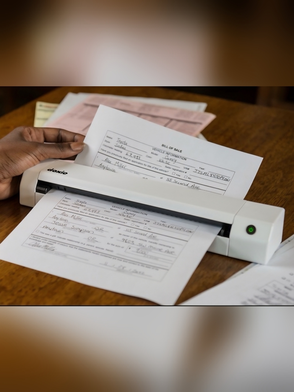Doxie Go SE Portable-Slim White Document Scanner